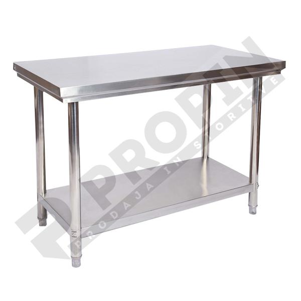 Delovna miza iz nerjavečega jekla / INOX 100x60x85cm št. 1
